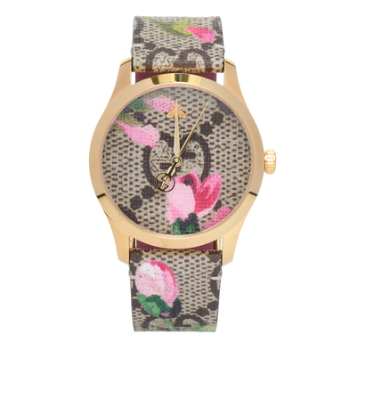 Gucci Timeless Monogram Floral Watch, front view